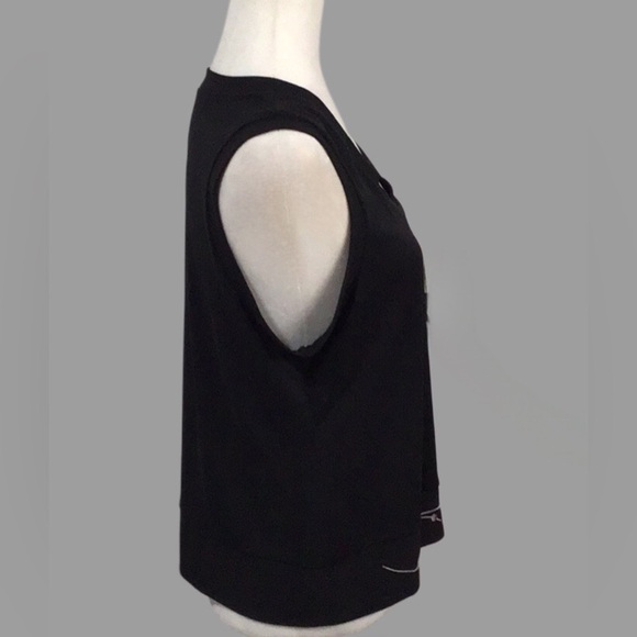 TAILOR B MOSS Black Embroidered Jacket and Shell w/Embroidered Flowers, Size L - Picture 9 of 11